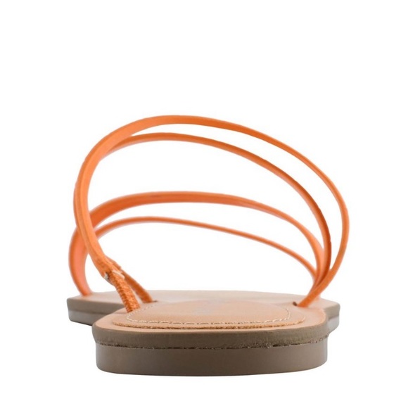 Marc Fisher Orange Croc-Embossed Bonina Sandal Womens Size 7.5 NIB - Picture 3 of 6